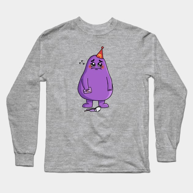 unhappy meal grimace Long Sleeve T-Shirt by ballooonfish